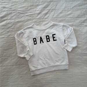White 'Babe' Kids Sweatshirt
